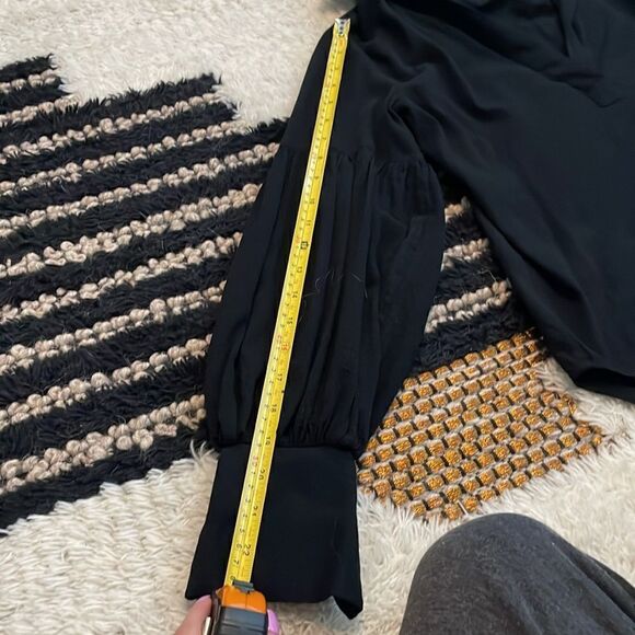 7 for all mankind balloon sleeve oversized blouse - Picture 5 of 7